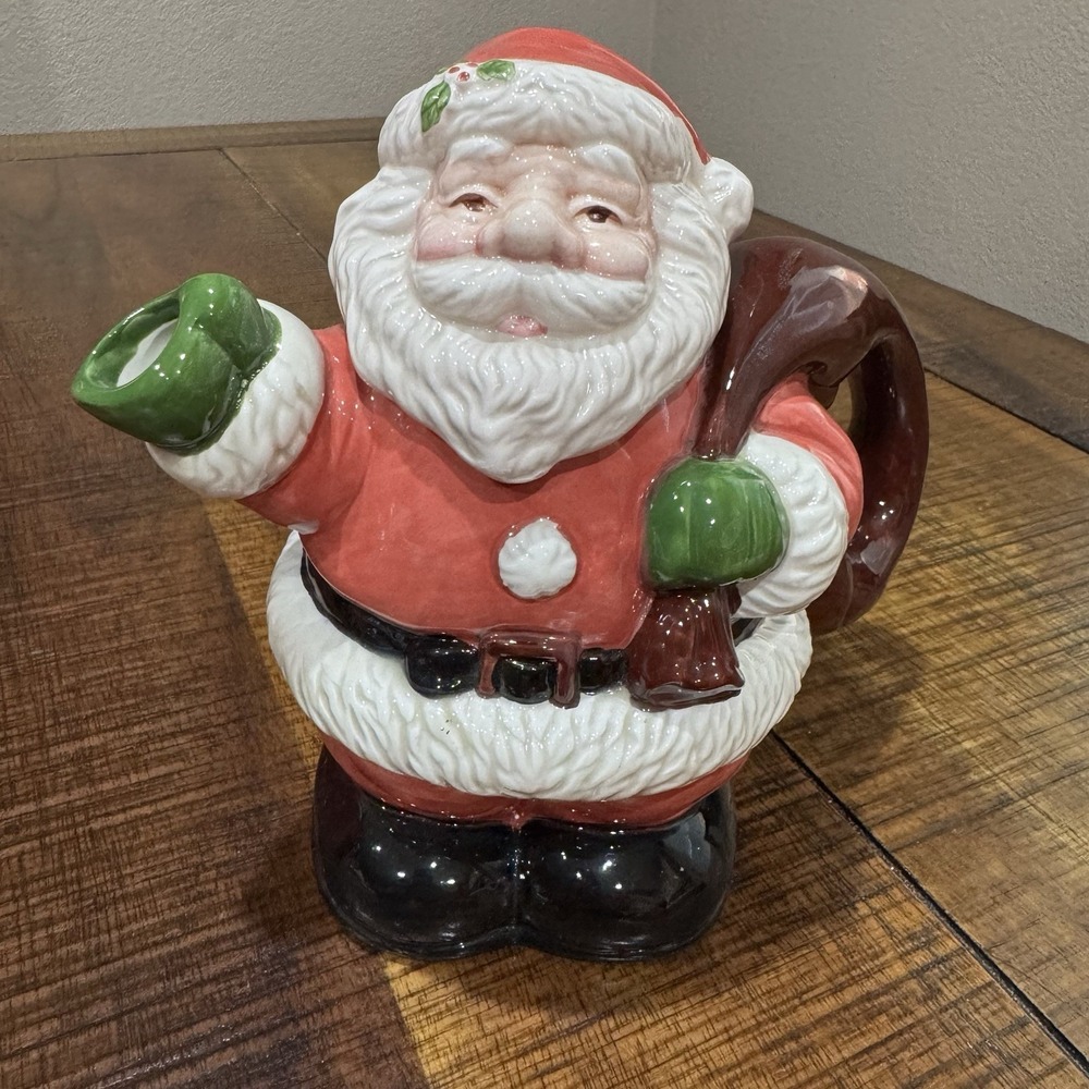 Papel Freelance 1991 L85433 Santa With Toy Sack Teapot‎ w/ Lid Ceramic Pristine